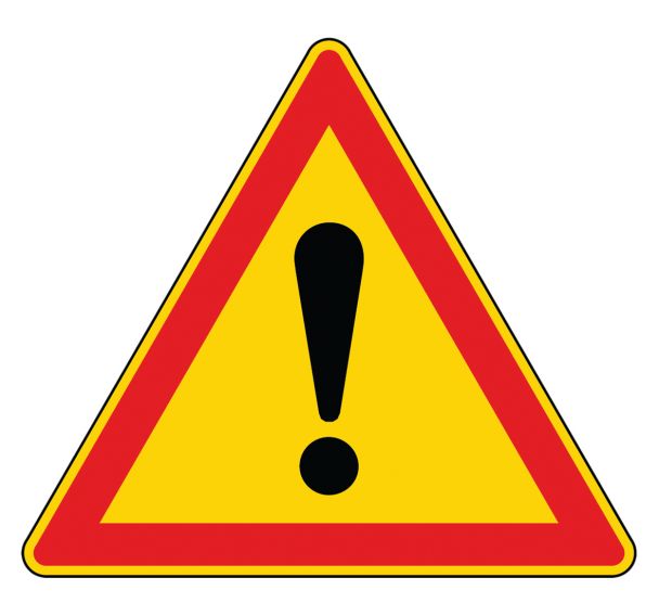 Panneau de signalisation de danger Type AK 14