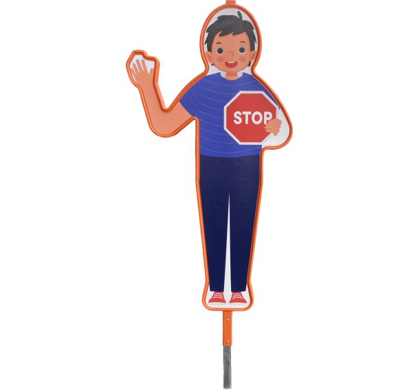 Panneau de signalisation école garçon - 155x75cm