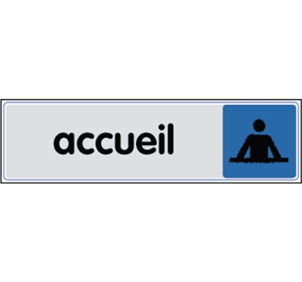Panneau de signalisation en plexiglas - Accueil