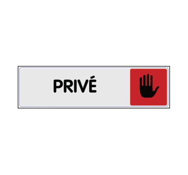 Panneau de signalisation en plexiglas - Privé