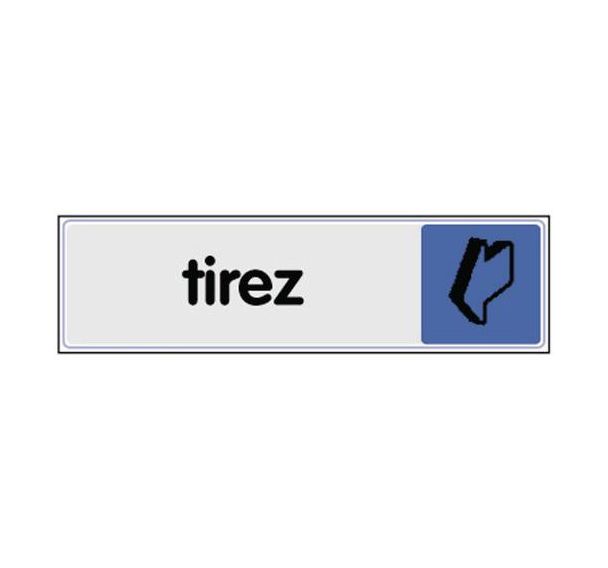 Panneau de signalisation en plexiglas - Tirez