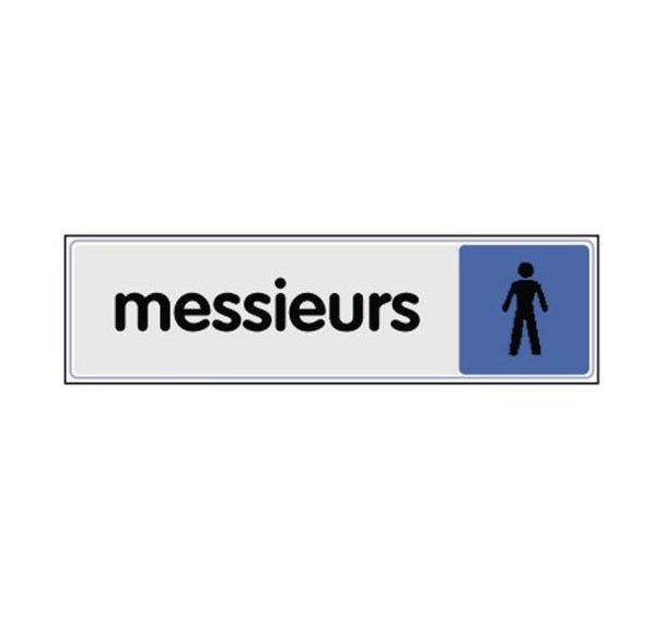 Panneau de signalisation en plexiglas - Toilettes hommes