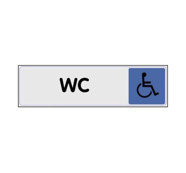 Panneau de signalisation en plexiglas - WC handicapé