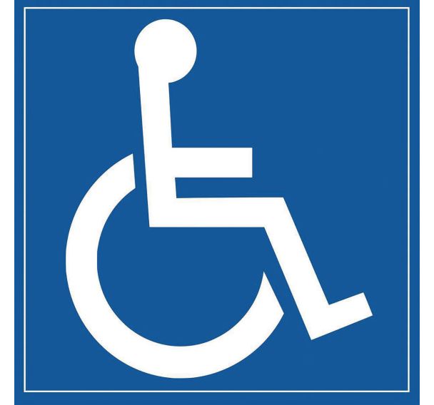 Panneau de signalisation personne à mobilité réduite