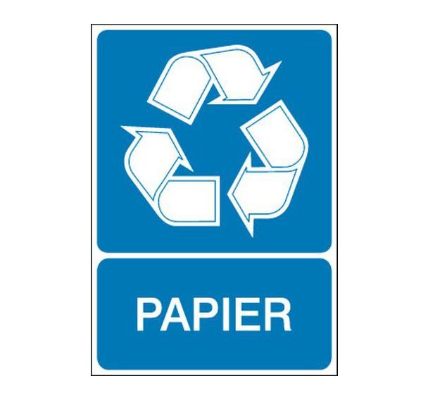 Panneau de signalisation pour tri sélectif - Papier