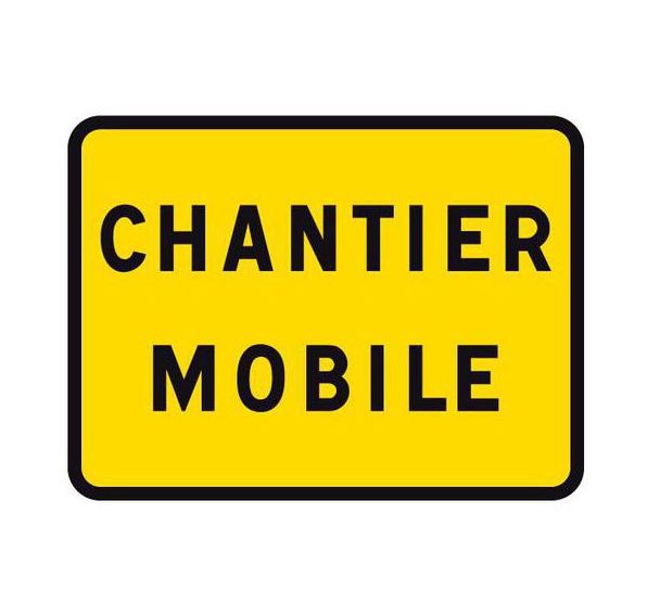 Panneau de signalisation temporaire KC1 Chantier mobile - Lacroix