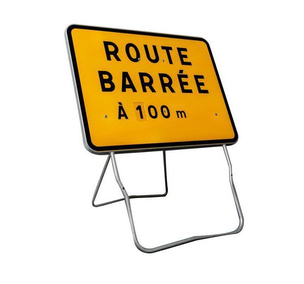 Panneau de signalisation temporaire KC1 Sortie d'engins - Lacroix