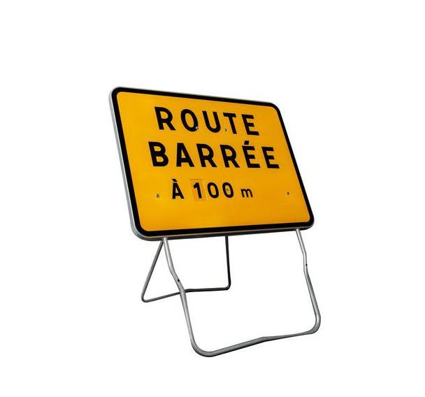 Panneau de signalisation temporaire KC1 Traversée d'engins - Lacroix