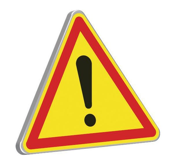 Panneau de signalisation temporaire de chantier - AK14 - Danger