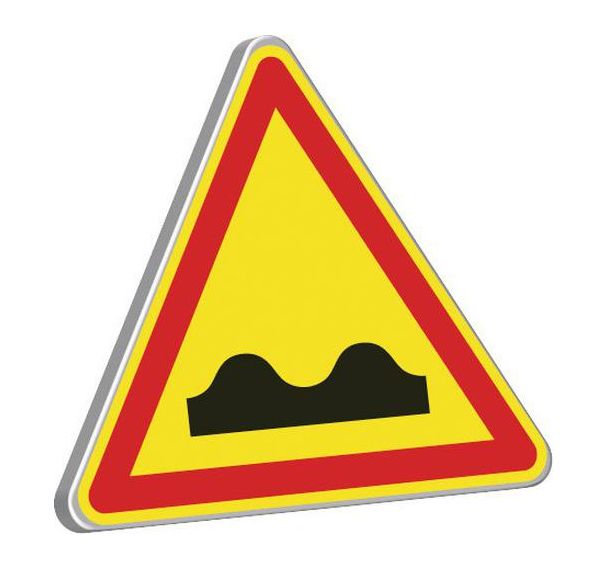 Panneau temporaire de chantier AK2 - Cassis ou dos d'âne - Taliaplast