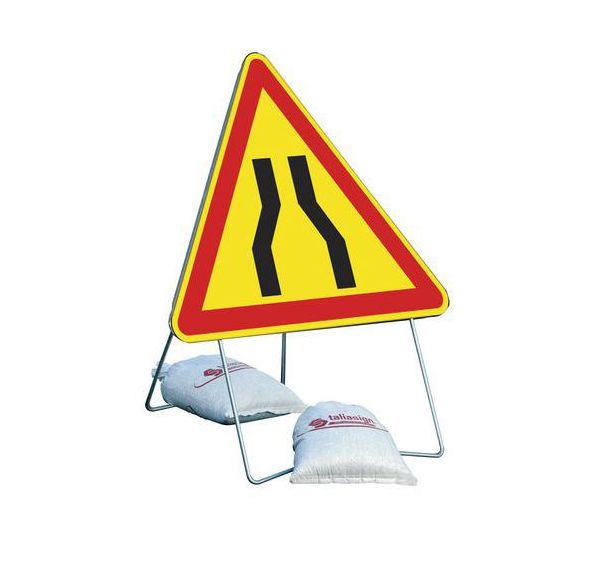 Panneau temporaire de chantier - AK3 - Chaussée rétrécie