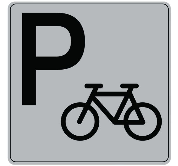 Panneau d’information standardisé ISO 7001 'parking à vélos'