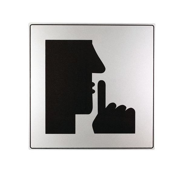 Panneau d’information standardisé ISO 7001 'silence'