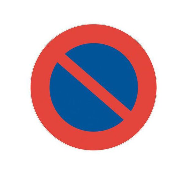 Panneau d'interdiction - ''Stationnement interdit'' - Adhésif