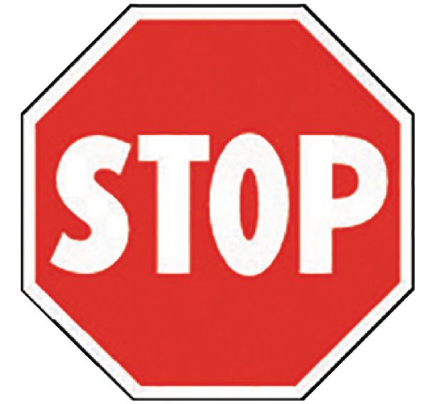 Panneau d'interdiction - Stop - Adhésif Ø 300 mm