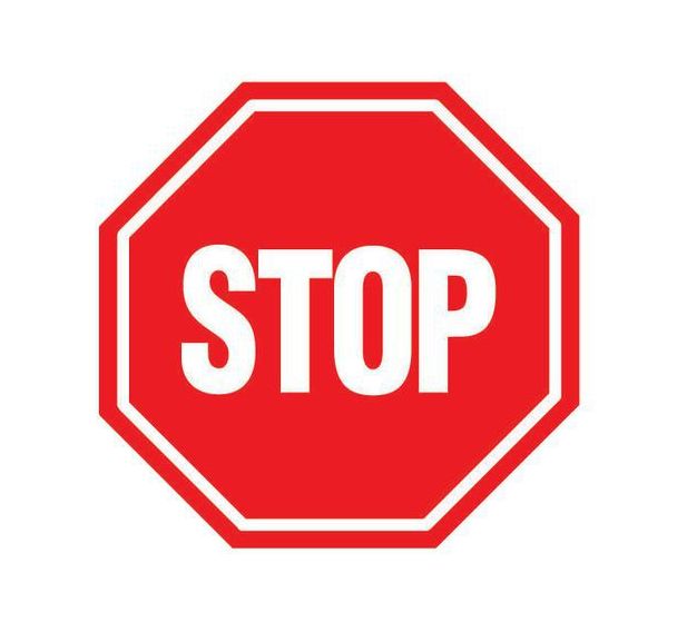 Panneau d'interdiction - ''Stop'' - Rigide