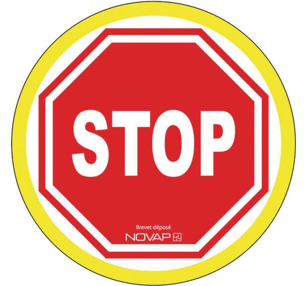 Panneau d'interdiction haute visibilité - Stop - Rigide - Novap