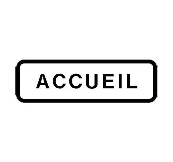 Panneau directionnel grande hauteur standard - Accueil - Longueur 800 mm