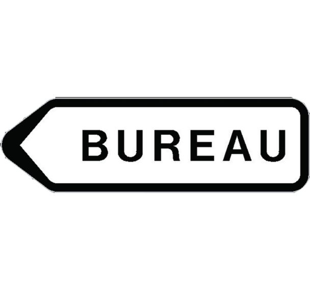 Panneau directionnel grande hauteur standard - Bureau - Longueur 800 mm