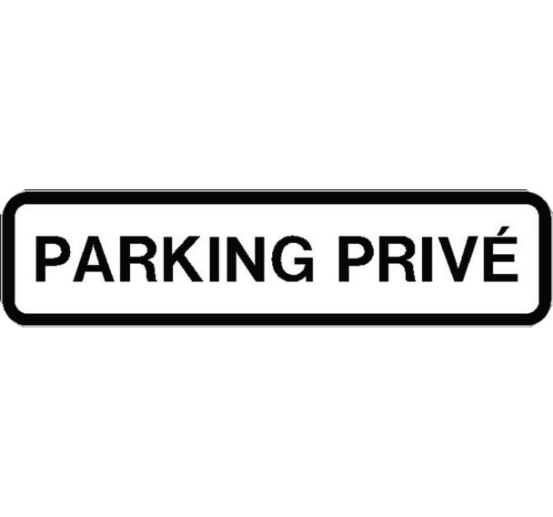 Panneau directionnel grande hauteur standard - Parking privé - Longueur 1000 mm