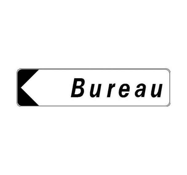 Panneau directionnel standard - Bureau - Longueur 500 mm
