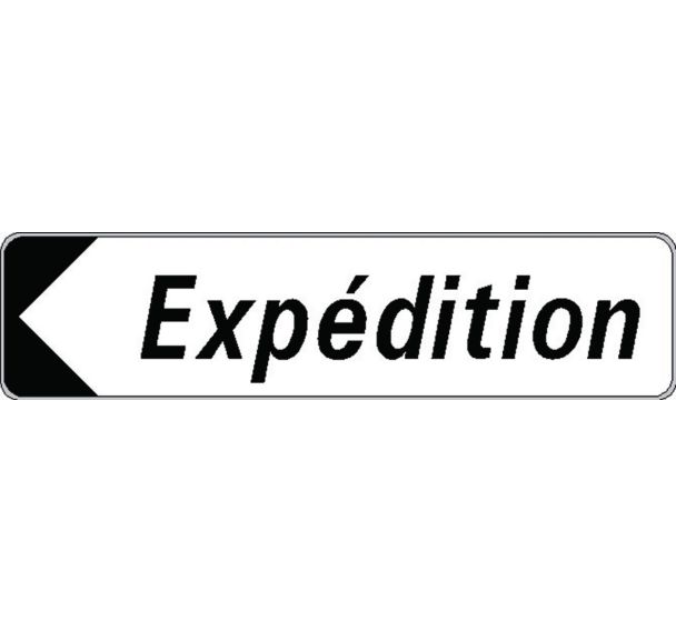 Panneau directionnel standard - Expédition - Longueur 500 mm