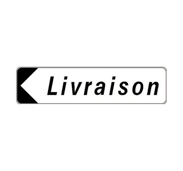 Panneau directionnel standard - Livraison - Longueur 500 mm