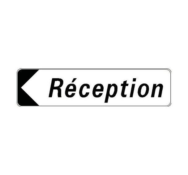 Panneau directionnel standard - Réception - Longueur 500 mm