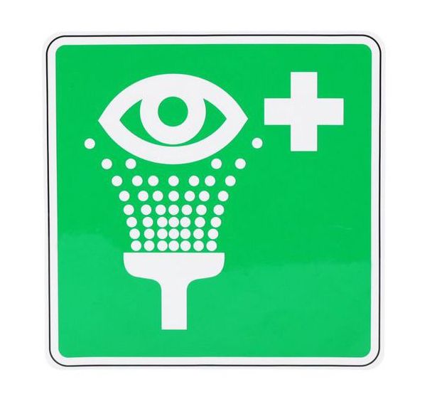 Panneau équipement de rinçage des yeux adhésif - Manutan Expert