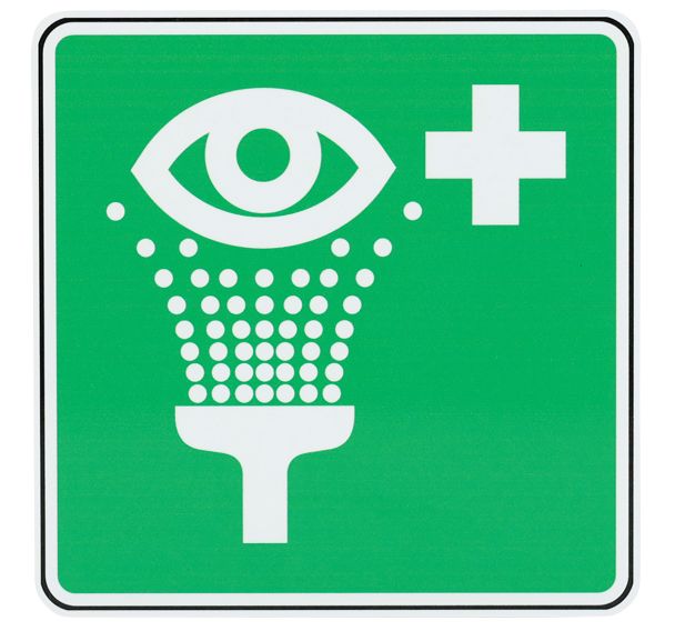 Panneau équipement de rinçage des yeux aluminium - Manutan Expert