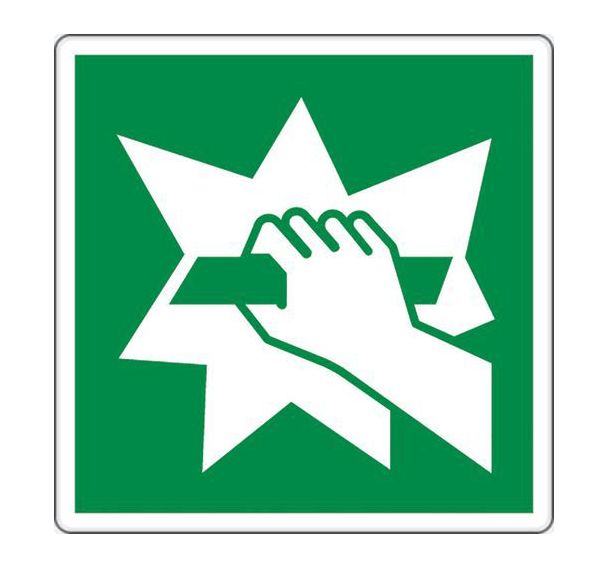 Panneau évacuation - Briser vitre - Aluminium