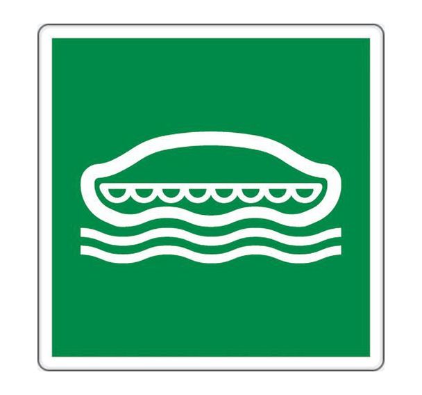 Panneau évacuation - Canot sauvetage - Aluminium
