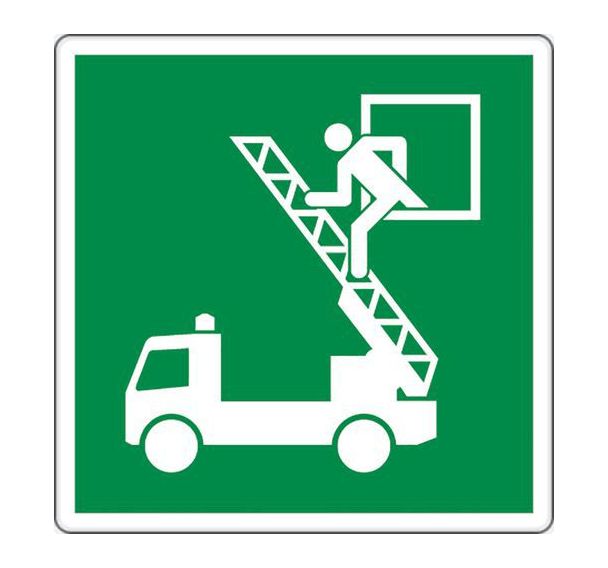 Panneau évacuation - Fenêtre extraction et sauvetage - Aluminium