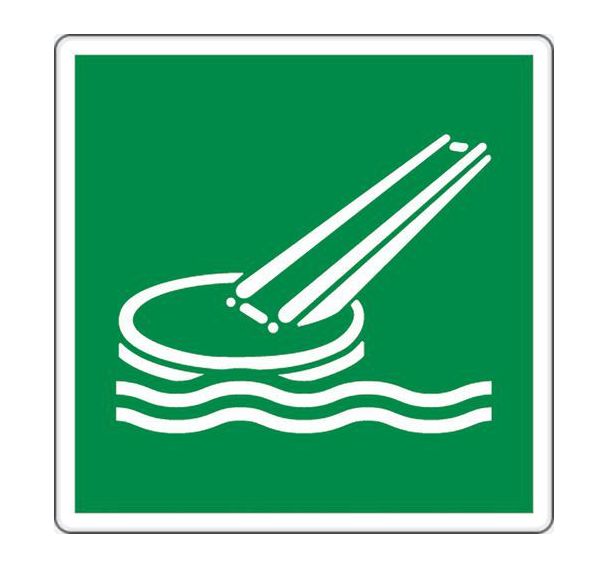 Panneau évacuation - Glissière évacuation en mer - Aluminium