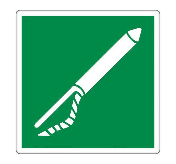 Panneau évacuation - Lance amarres - Aluminium