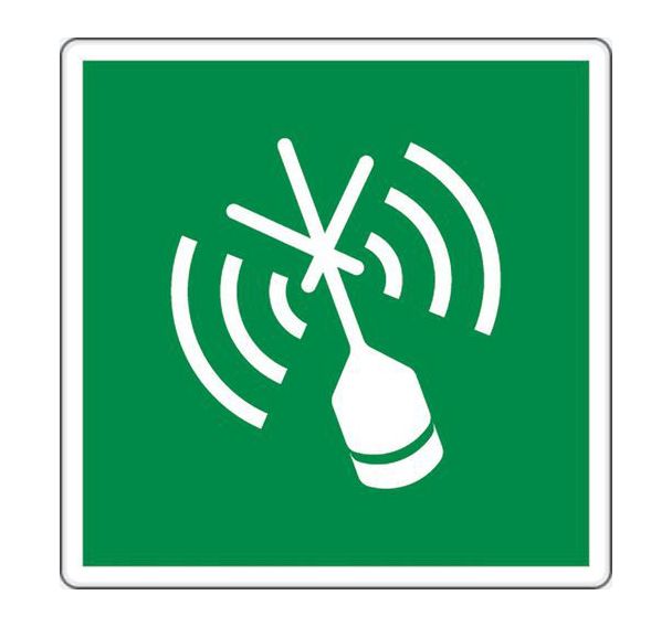 Panneau évacuation - Radiobalise localisation sinistres - Aluminium