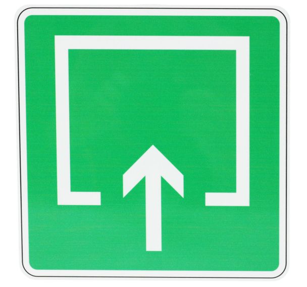 Panneau évacuation - Zone sûre - Aluminium - 200x200 mm