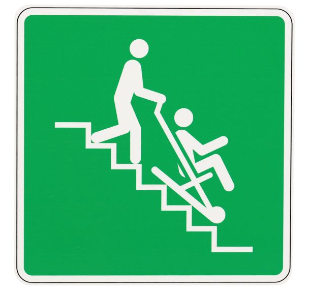 Panneau évacuation Chaise d'évacuation Aluminium 200x200mm