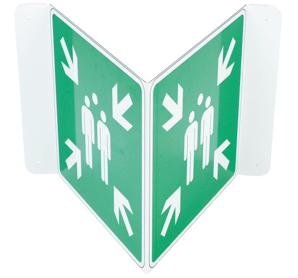 Panneau évacuation Point rassemblement - Manutan Expert