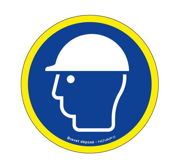 Panneau haute visibilité - Port du casque obligatoire