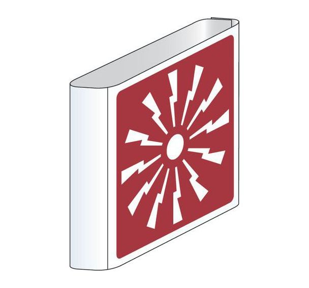 Panneau incendie - Alarme incendie (drapeau) - Aluminium