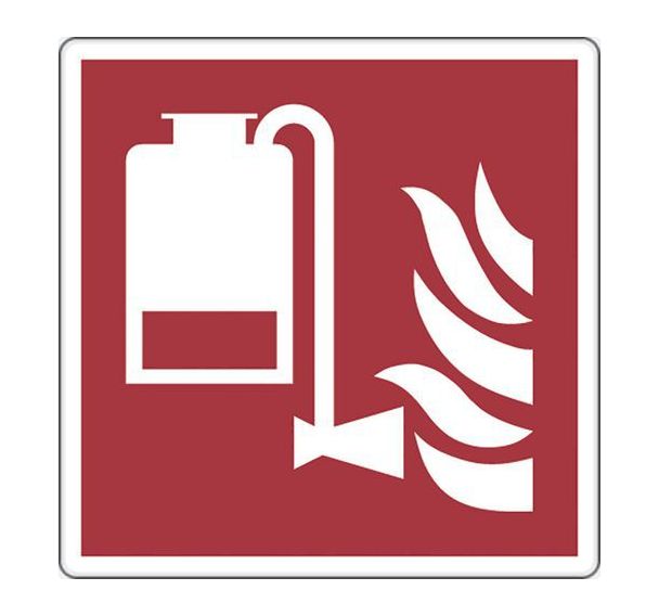 Panneau incendie - Extincteur portatif à mousse - Aluminium