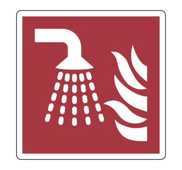 Panneau incendie - Système extinction incendie par brouillard d'eau - Adhésif