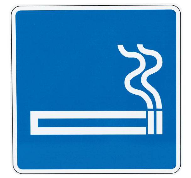 Panneau indication Zone fumeur aluminium - Manutan Expert