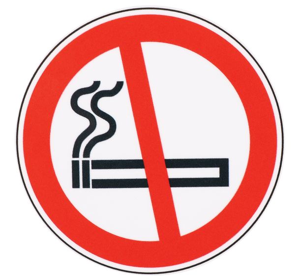 Panneau interdiction - Défense de fumer - Adhésif - Manutan Expert