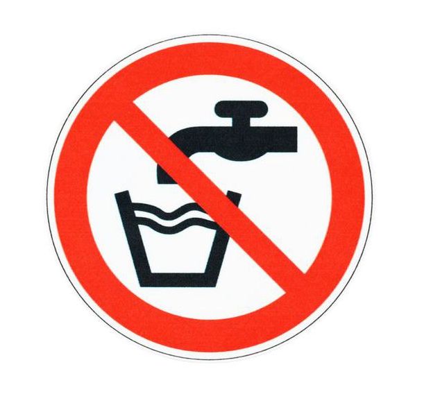 Panneau interdiction - Eau non potable - Aluminium - 100 mm