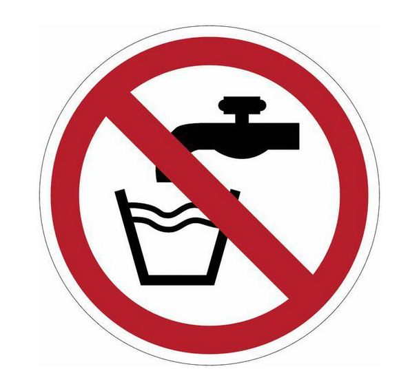 Panneau interdiction - Eau non potable - PVC - 100 mm