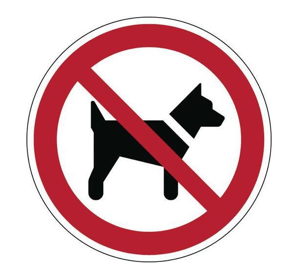Panneau interdiction - Interdit aux chiens - Rigide
