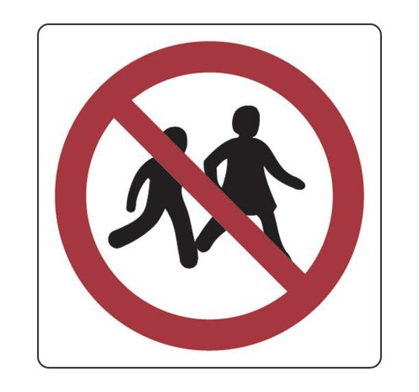Panneau interdiction - Interdit aux enfants - Aluminium