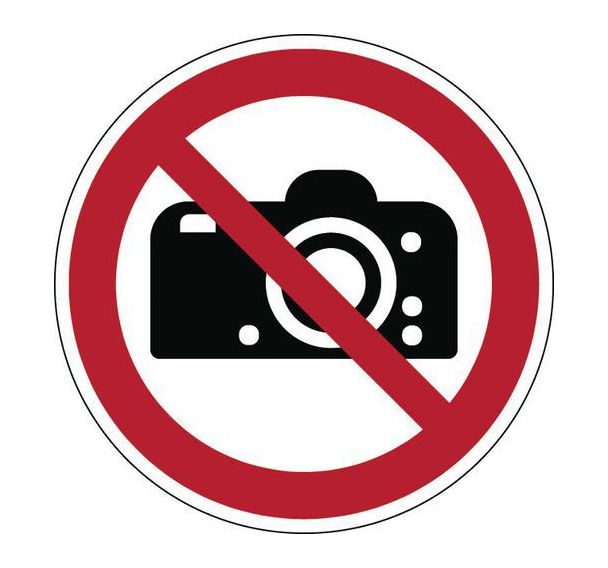 Panneau interdiction - Interdit de photographier - Rigide